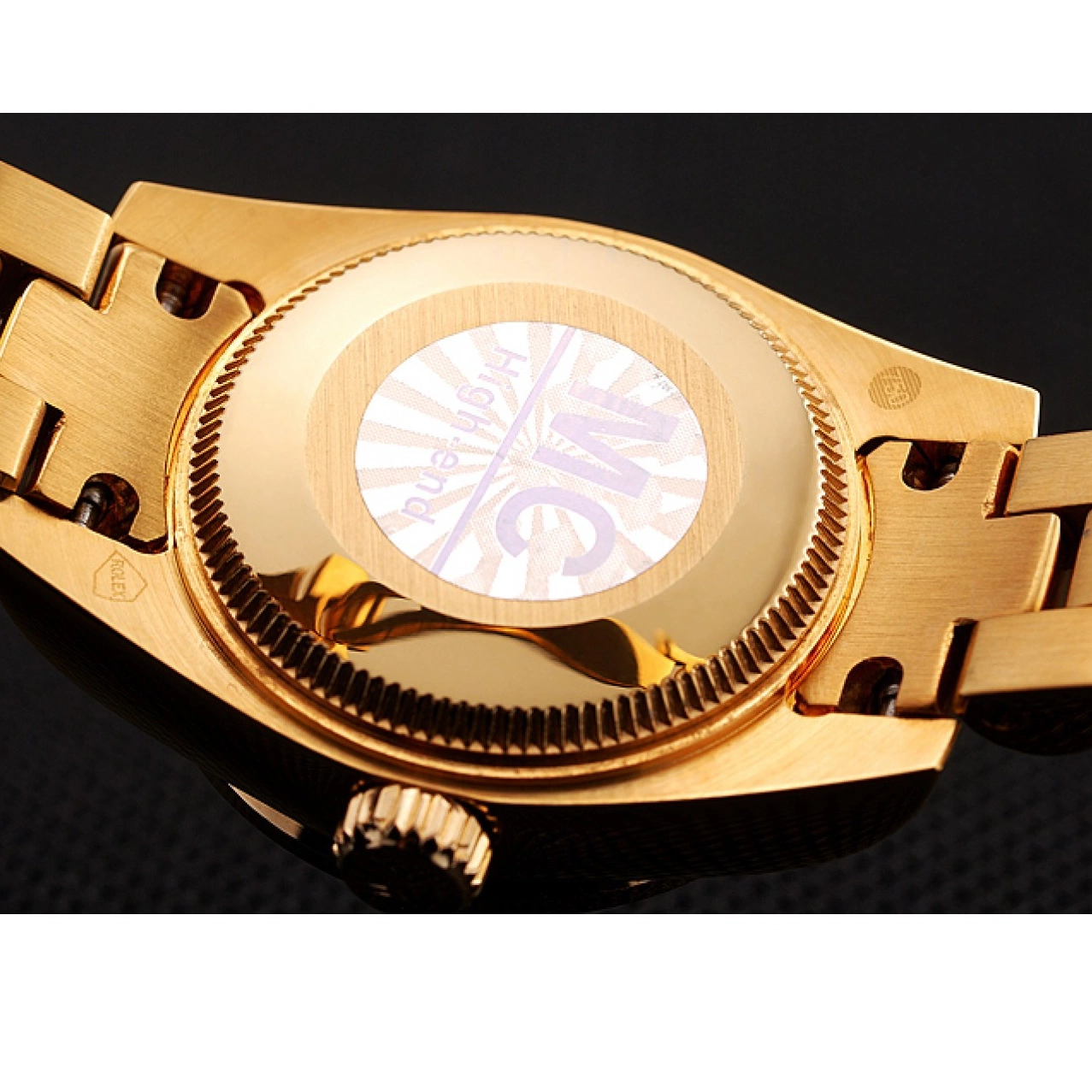 Aaa replica watch DayJust White Dial Bracelet Diamond Rolex Pave Swiss 1453957 Diamond Gold 0706